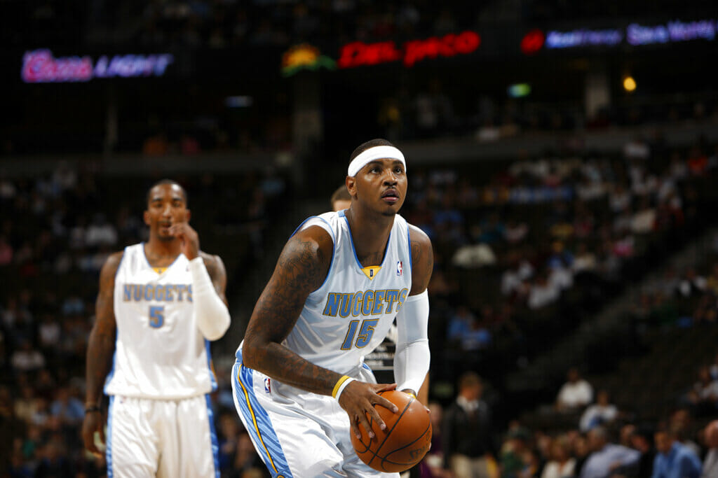 Carmelo Anthony shined with the Denver Nuggets in the 2009 NBA Playoffs