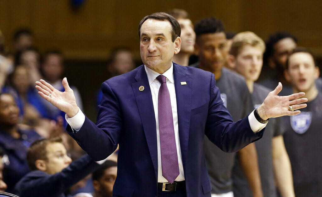 Mike Krzyzewski es el entrenador más ganador en la historia de la NCAA