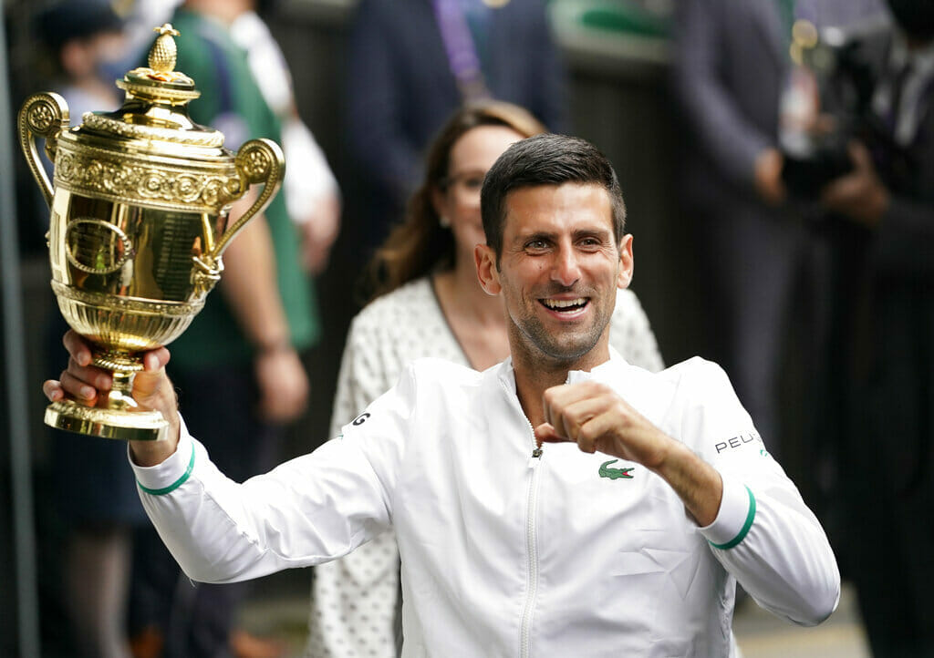 Novak Djokovic is a six-time Wimbledon champion