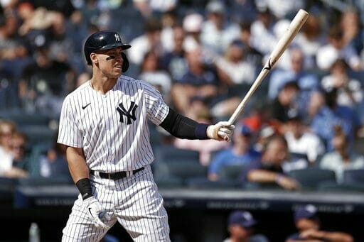 Aaron Judge hit 39 home runs with Yankees in 2021