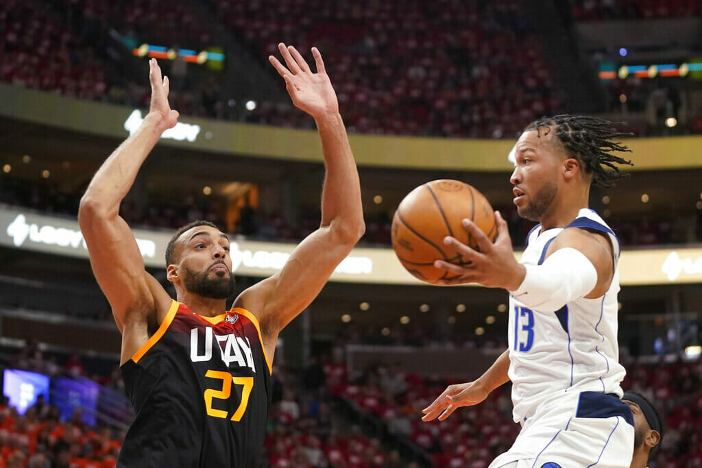 Rudy Gobert, Jalen Brunson - Luka Doncic podría regresar en el cuarto juego de la serie entre Mavericks y Utah Jazz