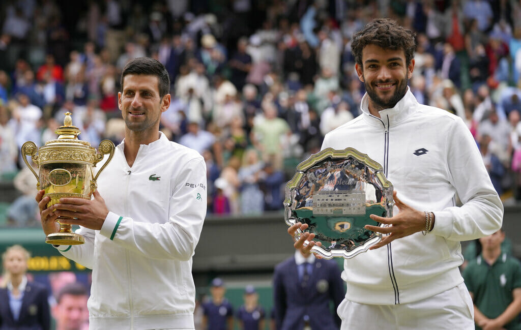 Novak Djokovic venció a Matteo Berrettini en la final de Wimbledon 2021