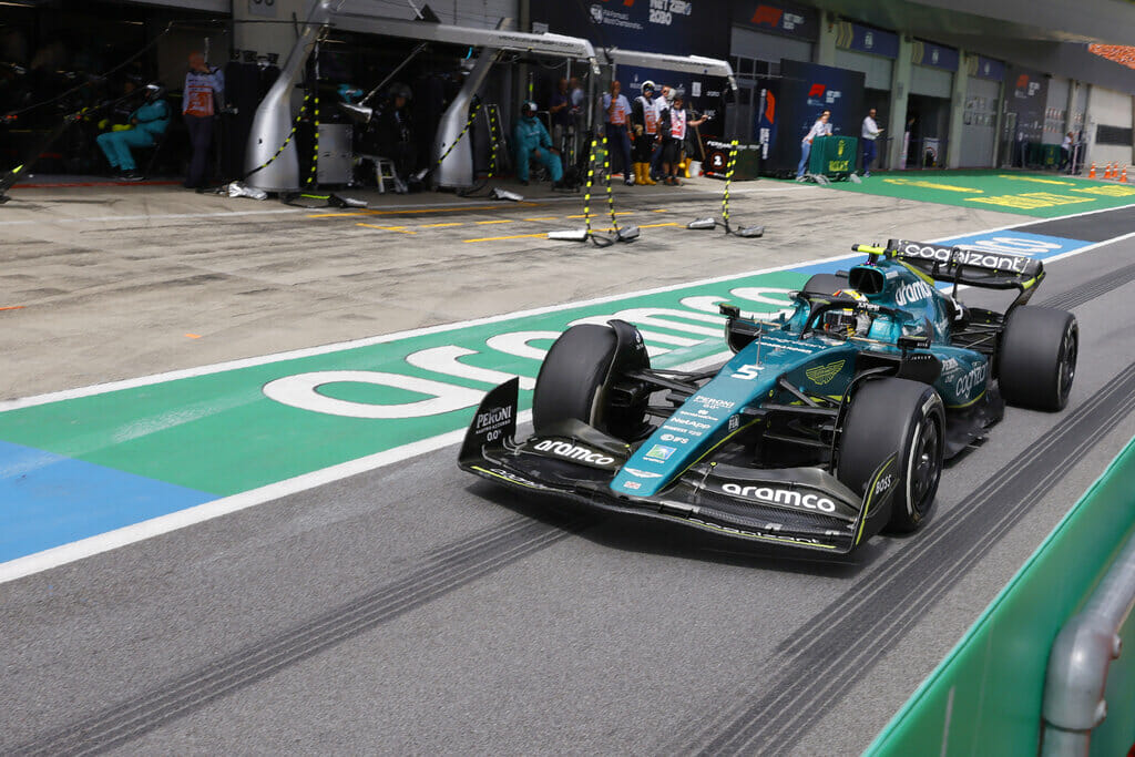 Sebastian Vettel en Aston Martin