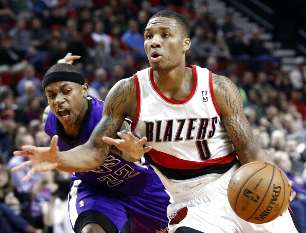 damian lillard portland trail blazers debut