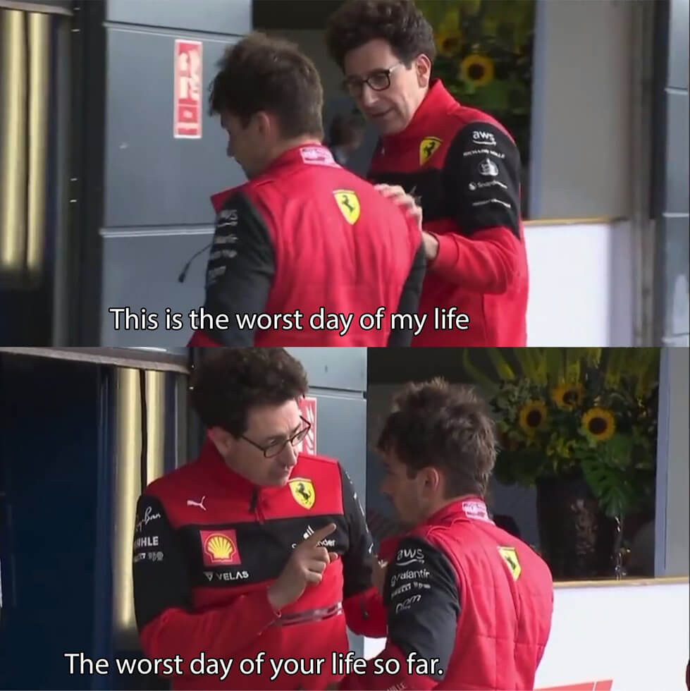 Memes de Silverstone 2022: Leclerc