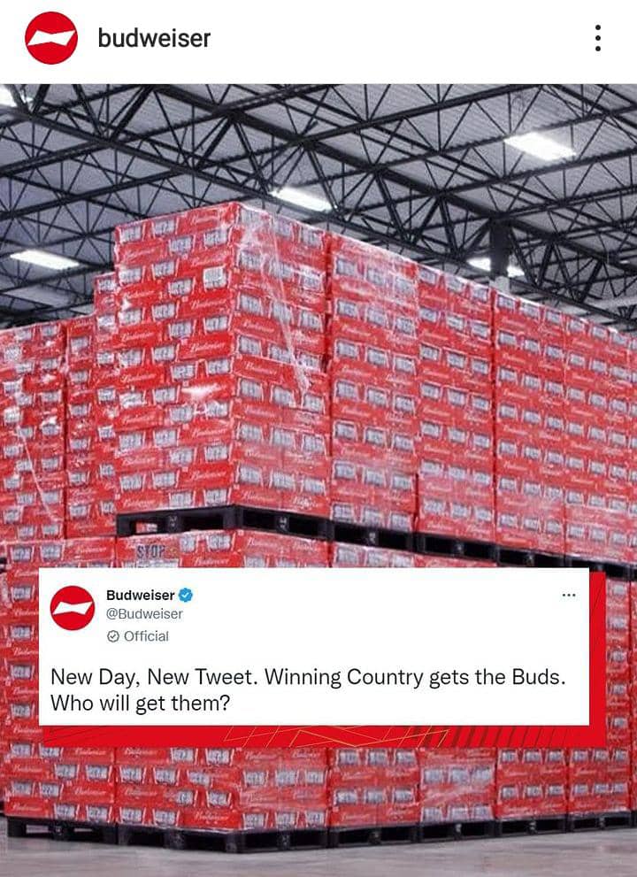 Cervezas en Qatar - Budweiser regala cervezas de Qatar 2022