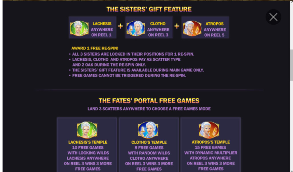 Free Plays y Bonificaciones de Fate Sisters Slot en México