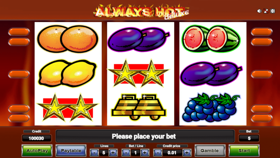 always hot deluxe reseña slot 2023 giros gratis