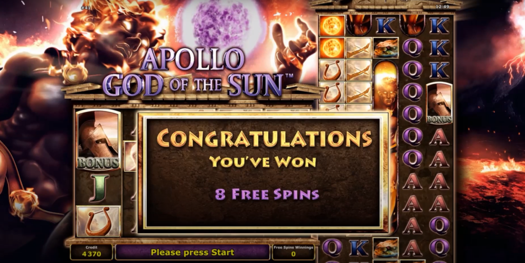 apollo god of the sun reseña slot giros gratis 