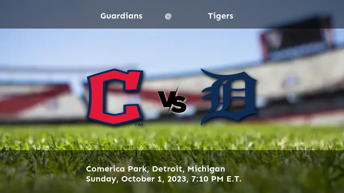 Tigers vs Guardians Predictions, Picks, and Odds October 1, 2023