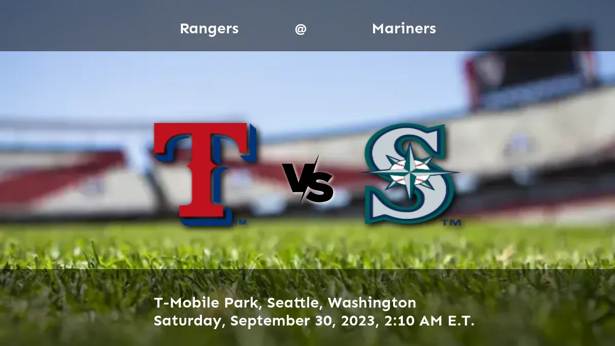 Mariners vs Rangers Predictions, Picks, and Odds September 29, 2023