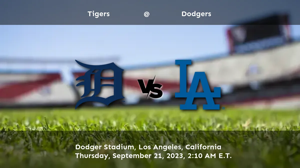 Dodgers vs Tigers Predictions, Picks, and Odds | September 20, 2023