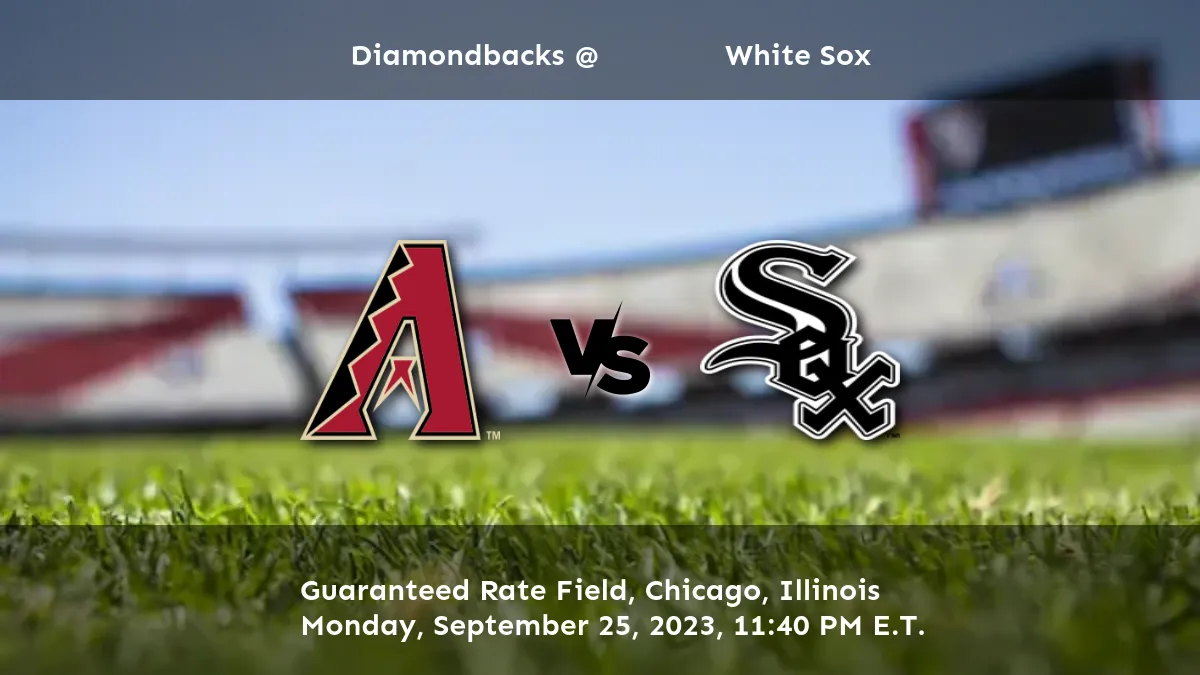 White Sox Vs Diamondbacks Predictions Picks And Odds September