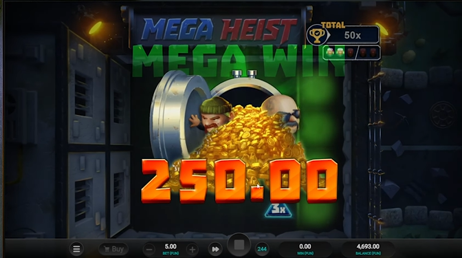 Mega Heist reseña de tragamonedas 2024