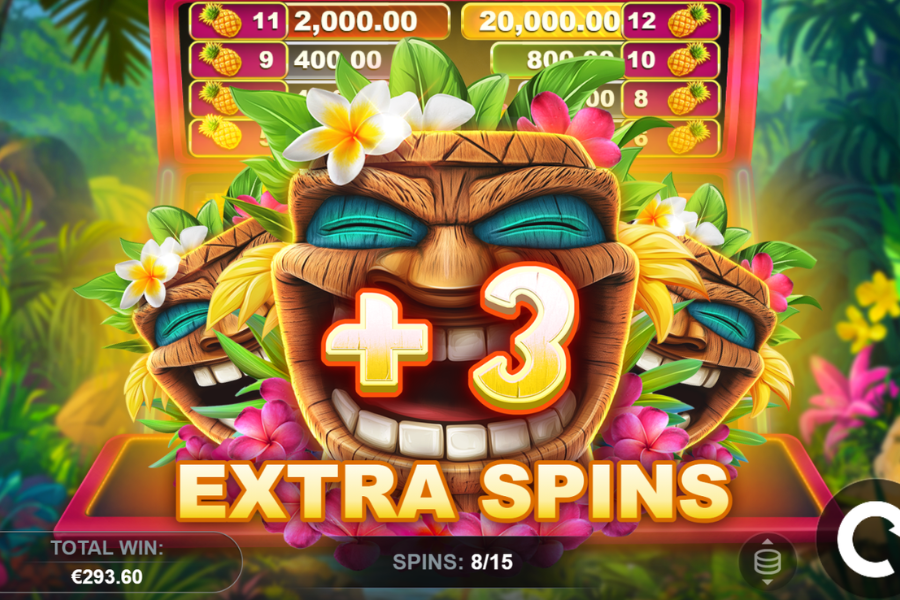 Aloha Juicy 7s 3 free extra spins screenshot