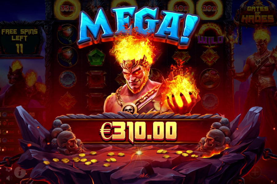 Gates of Hades mega win screenshot