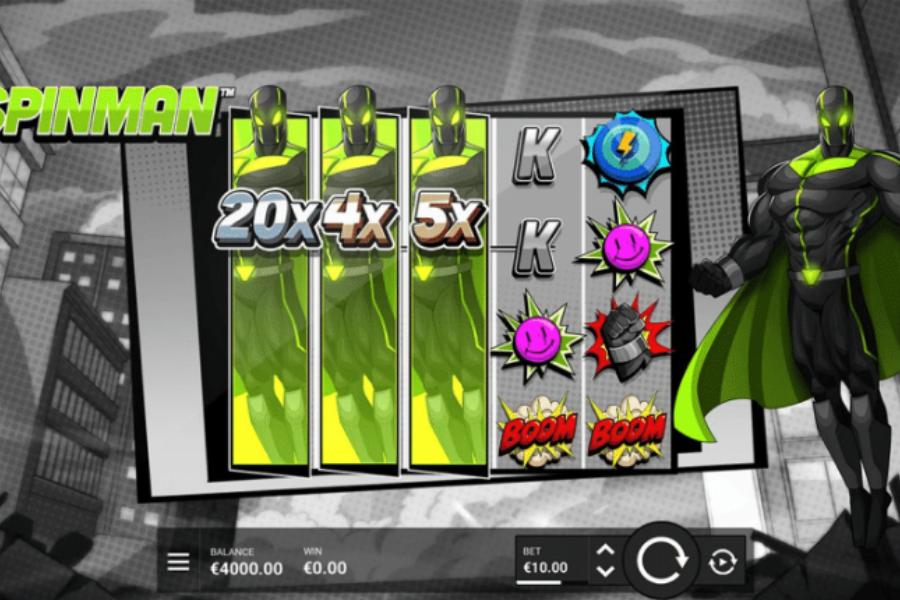 Screenshot of Spinman multplier reels stacking together
