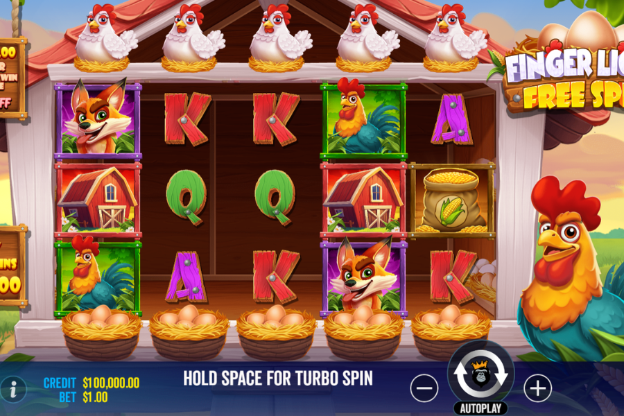 Finger Lick’n Free Spins base game screenshot