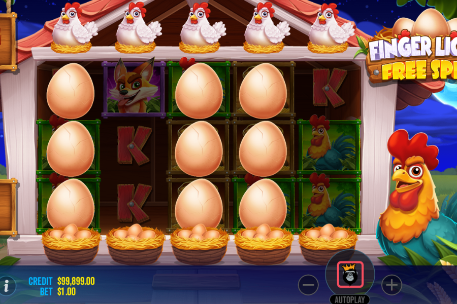 Finger Lick’n Free Spins bonus round screenshot