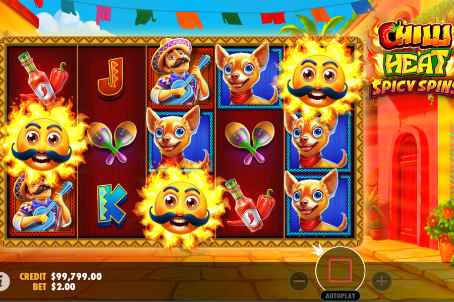 Chilli Heat Spicy Spins 3 scatters screenshot