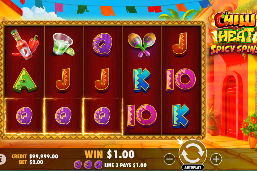 Chilli Heat Spicy Spins base game screenshot