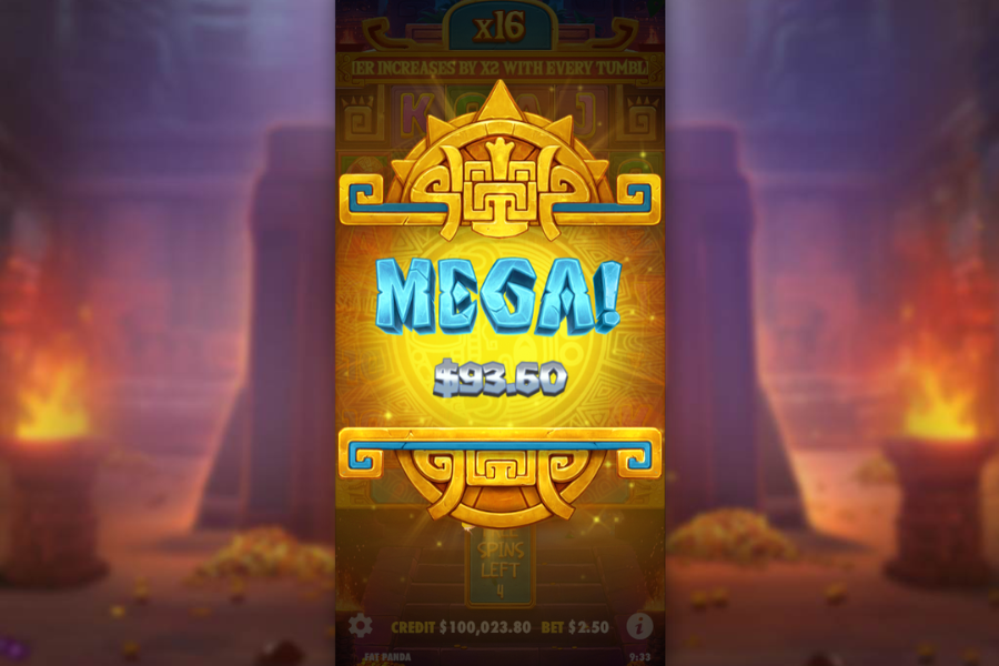 Fortune of Aztec mega win screenshot