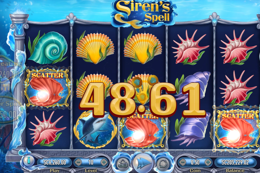 Sirens Spell 3 scatters screenshot