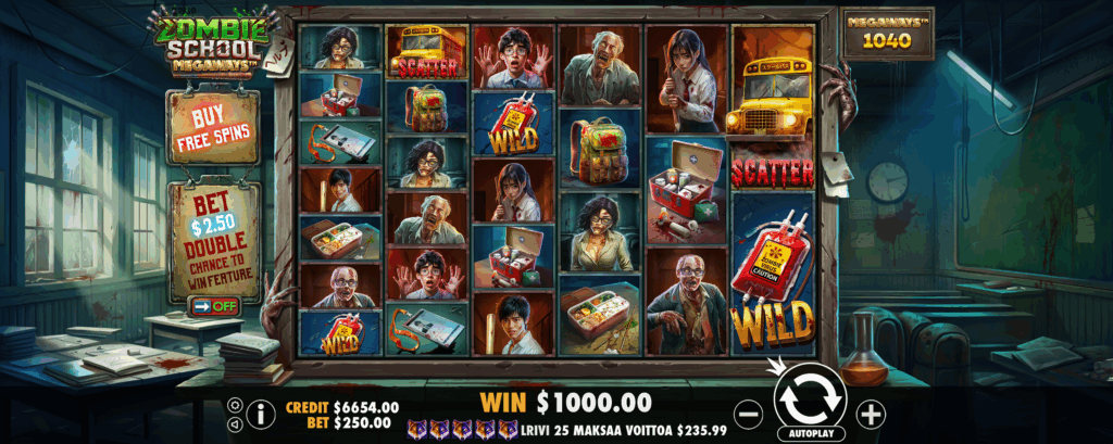 Zombie School Megaways_2500x999_basegame_desktop_22