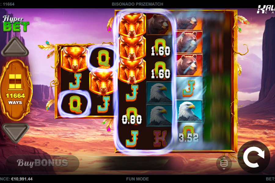 Bisonado PrizeMatch screenshot of base game