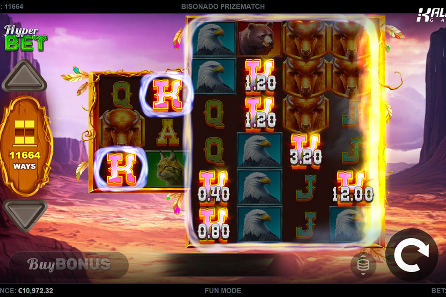 Bisonado PrizeMatch screenshot of bonus game