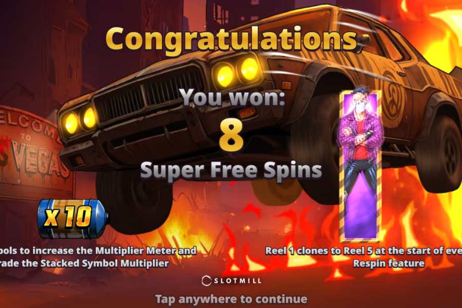 Reel Rampage Screenshot of 8 Super Free Spins